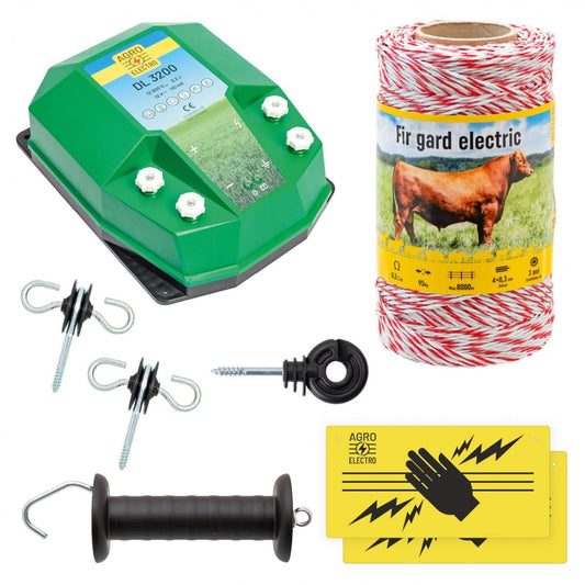 Pachet de Baza Gard Electric 250 m, 3,2 Joule, pentru Animale Domestice