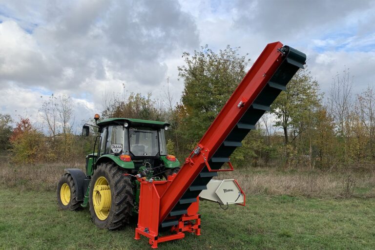 Tocator crengi  ZEP AM-200 PTO-K PRO cu banda 4 m, diametru max 200 mm, 80 CP, 14 m3/h