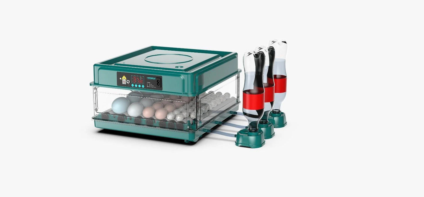 Incubator automat ZEP OVOBOX-130 pentru oua, capacitate foarte mare, alimentare 220V si 12V, control temperatura, intoarcere automata