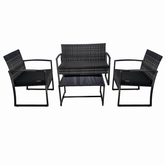 Set mobilier terasa PROFESIONAL KLUGMEISTER KJF4965 canapea + 2 fotolii + masa