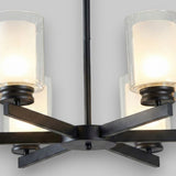 Lustra Tavan Titan Black, 6 Brate, 6xE27 10W