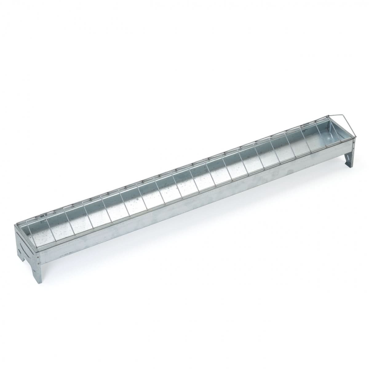 Hranitoare metal galvanizat 100 cm cu 19 fante pentru pui si gaini