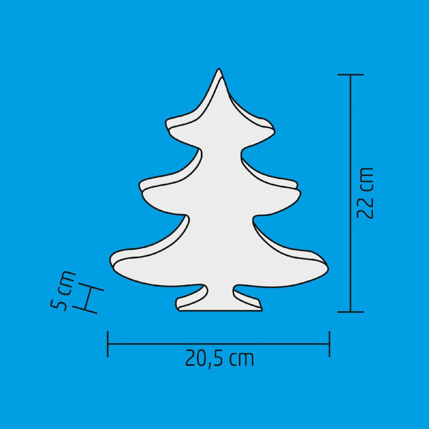 Decor de Masa LED Brad cu Oglinda 22.5 cm, 56 LED-uri Verde, Efect Tunel, Alimentare 3xAA – MRL 22/T