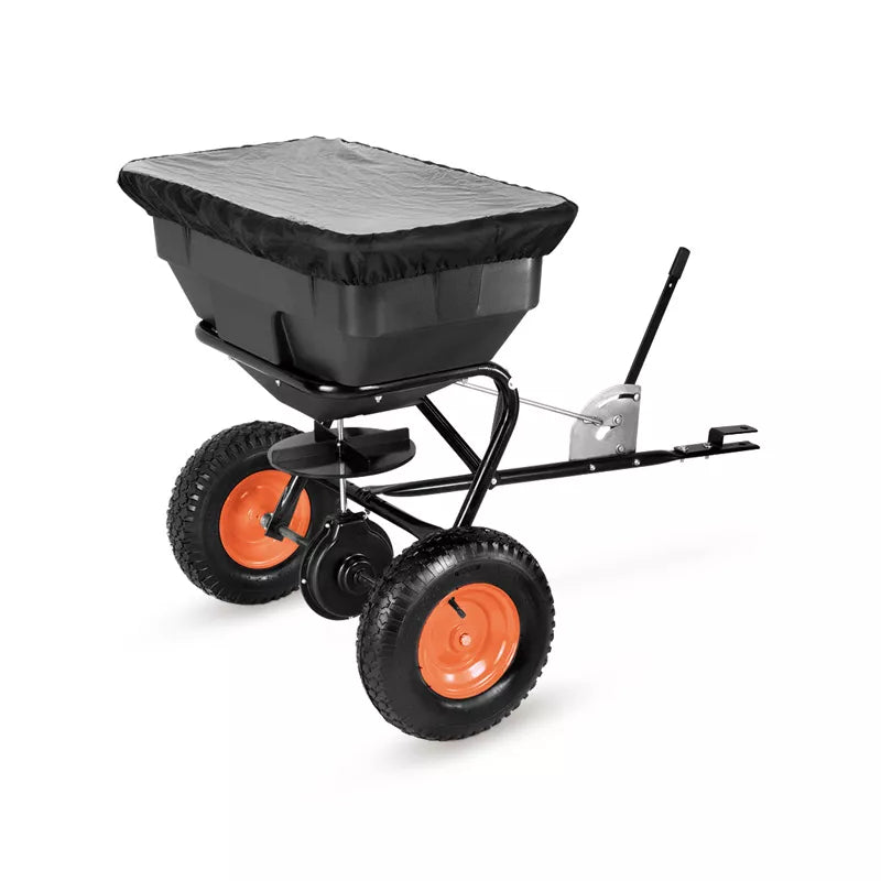 Distribuitor tractabil ZEP PRO DT-60 PROFI pentru insamantare si fertilizare gazon, 60L, 56 kg, latime 3-3.6 m, roti pneumatice, prelata inclusa