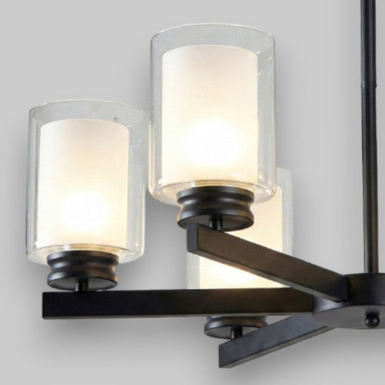 Lustra Tavan Titan Black, 6 Brate, 6xE27 10W