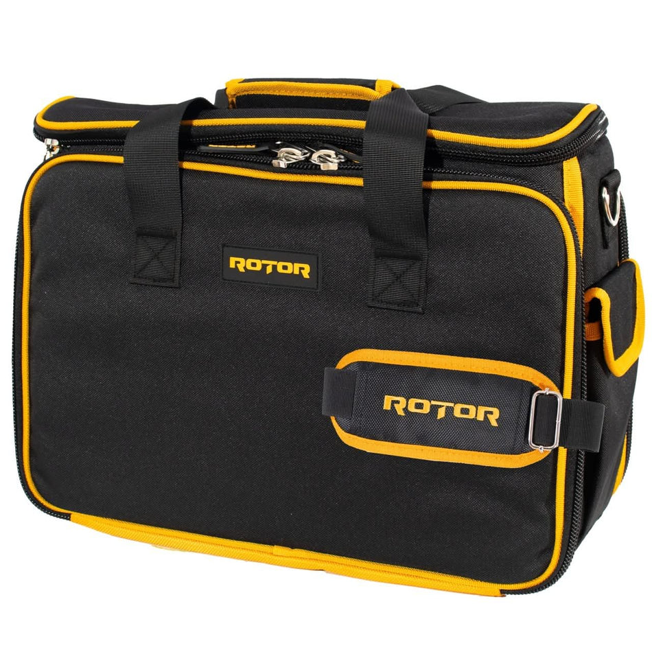Geanta textila pentru scule 16", 41 buzunare, deschidere larga, ROTOR R-TB0316