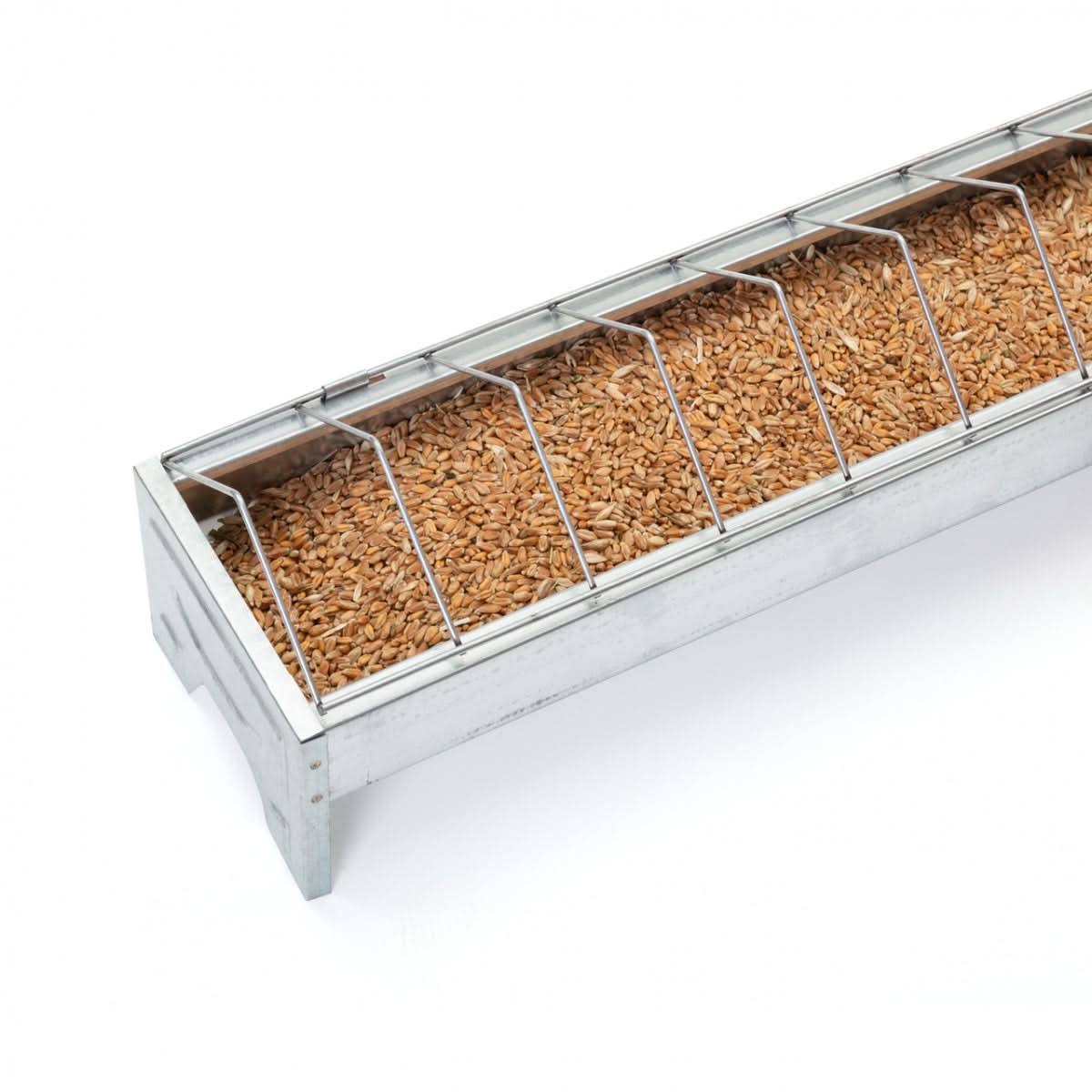 Hranitoare metal galvanizat 100 cm cu 19 fante pentru pui si gaini