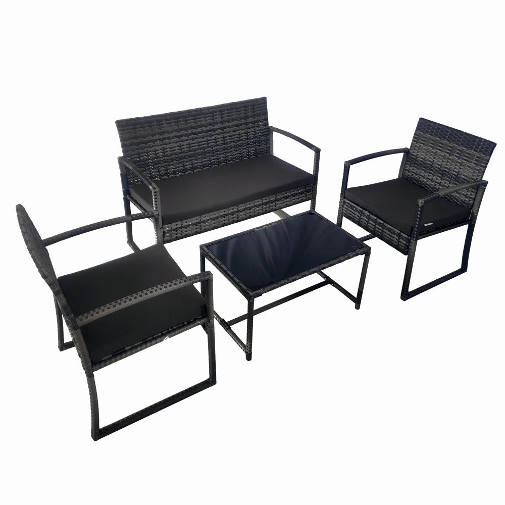 Set mobilier terasa PROFESIONAL KLUGMEISTER KJF4965 canapea + 2 fotolii + masa