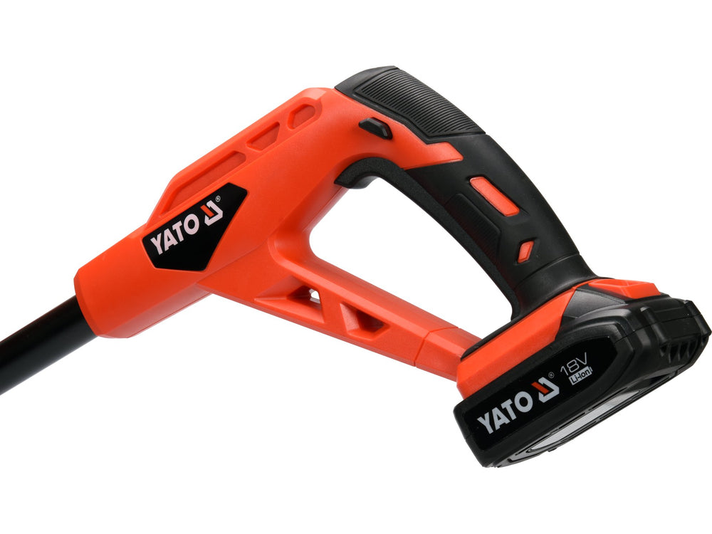 Trimmer pe acumulator 18V, latime taiere 250/300mm, tija telescopica, Yato