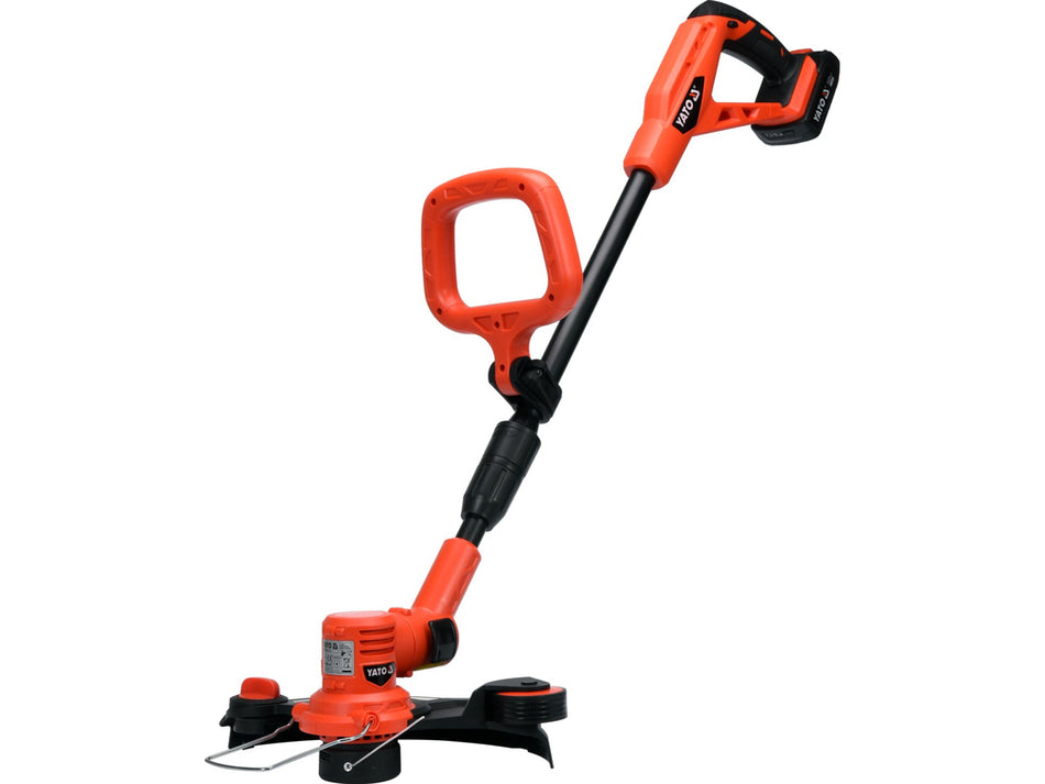 Trimmer pe acumulator 18V, latime taiere 250/300mm, tija telescopica, Yato