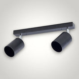 Spot liniar reglabil 2xGU10, 450 mm, negru
