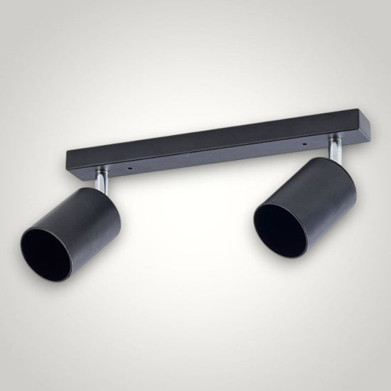 Spot liniar reglabil 2xGU10, 450 mm, negru