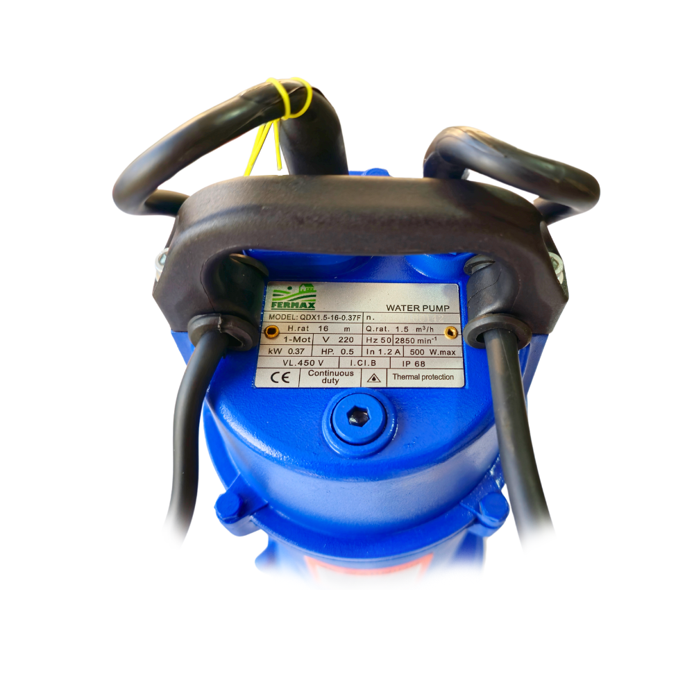 Pompa submersibilă Fermax QDX 16, 370W, 16m înălțime de refulare, plutitor automat