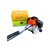 Pachet Motocoasa pe benzina ZEP TITAN 5,9CP, 52cc, 2T, 9000RPM, cu tambur, disc, cultivator, prasitoare si adaptor tip drujba