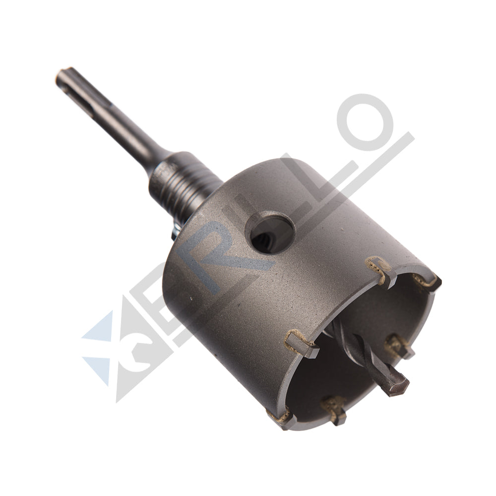 Carota beton 60 mm cu varf din carbura, pentru prize si tevi, cu burghiu si adaptor