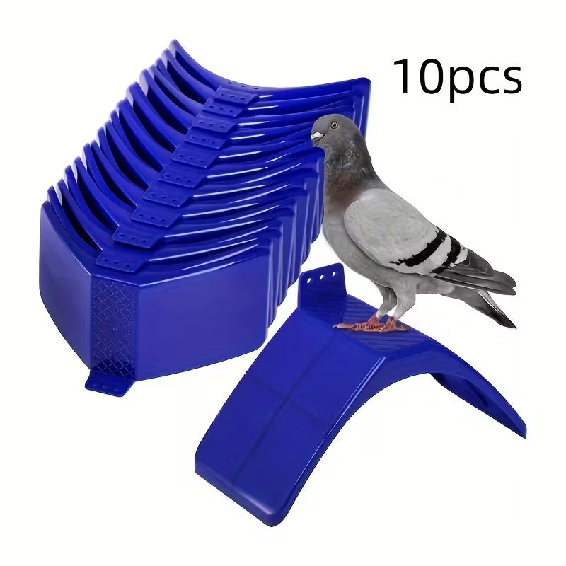 Set 10 odihnitoare porumbei ZEP din plastic, rezistente, cu protectie pentru excremente