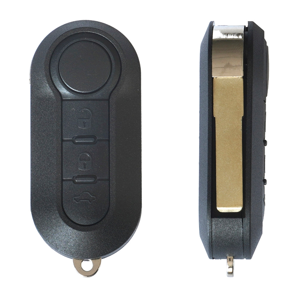 Carcasă Cheie Contact pentru Fiat 500 (2007-) / Bravo / Grande Punto, 3 Butoane, Cu Cheie