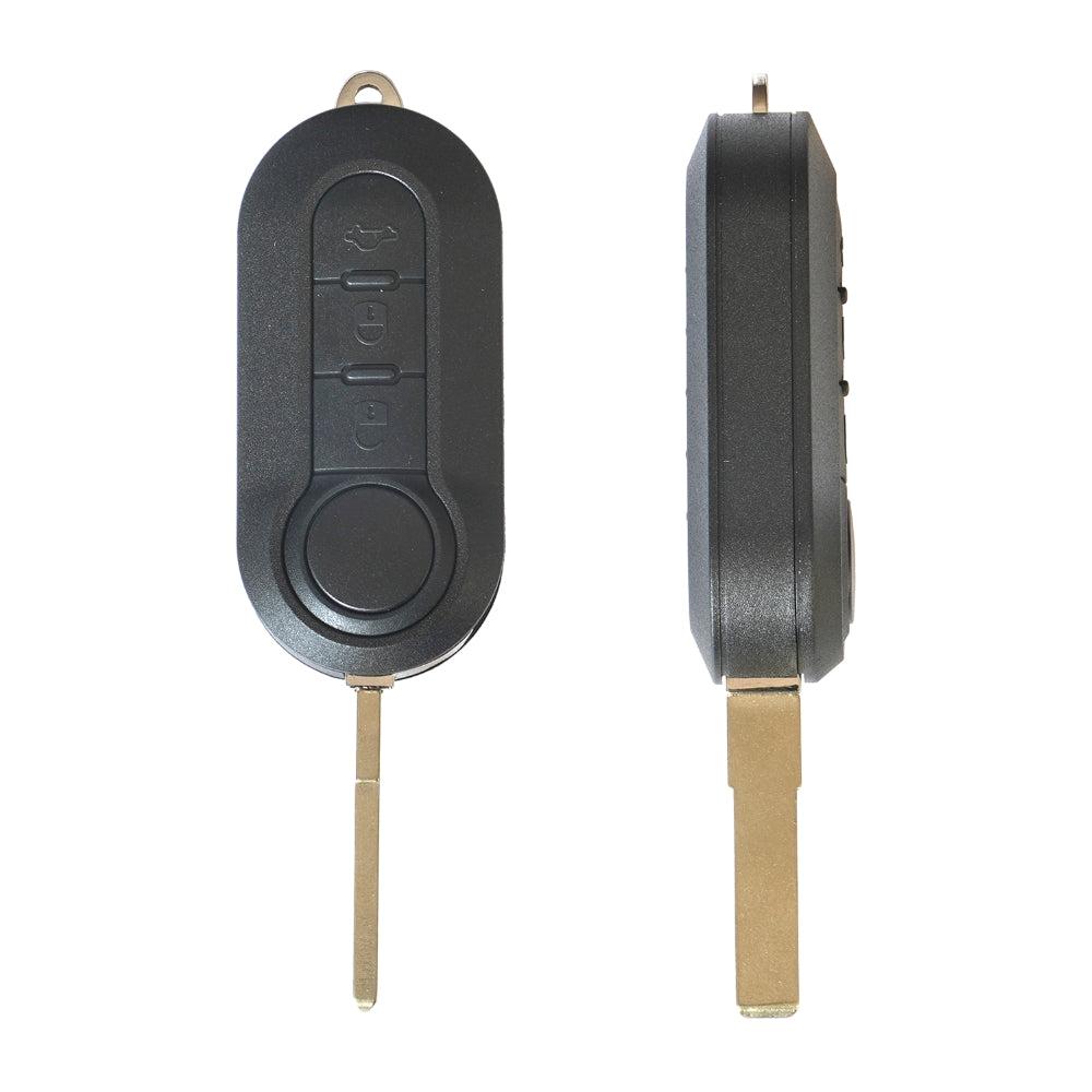 Carcasă Cheie Contact pentru Fiat 500 (2007-) / Bravo / Grande Punto, 3 Butoane, Cu Cheie