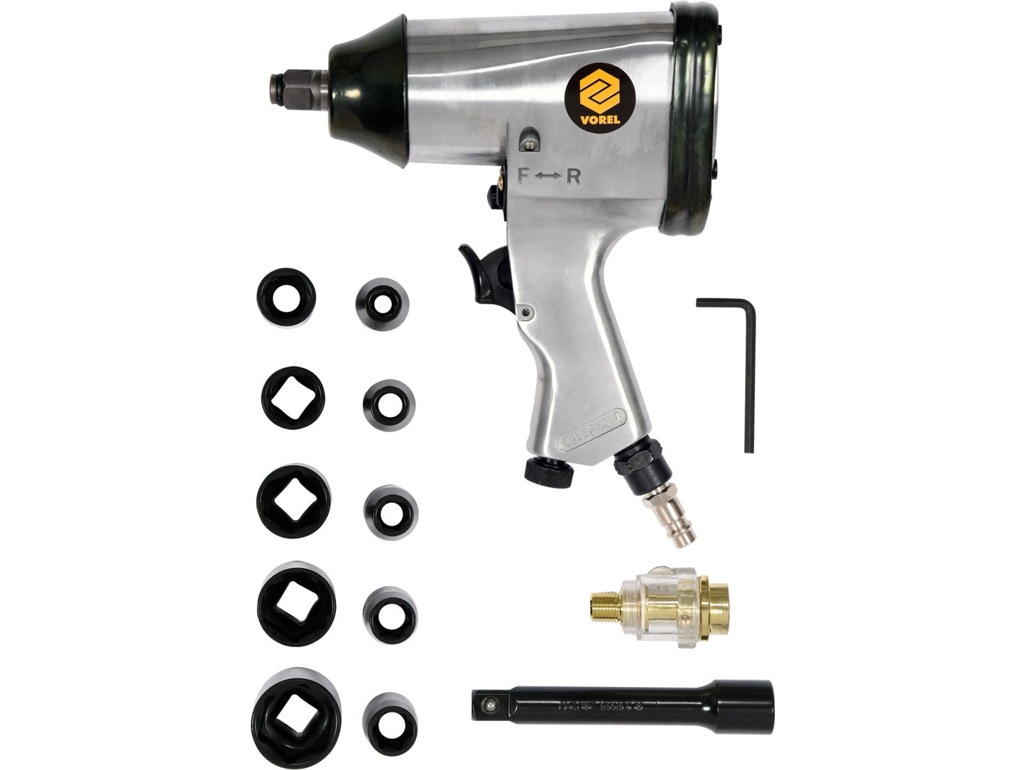 PISTOL PNEUMATIC CU ACCESORI,I 1/2'', 340NM