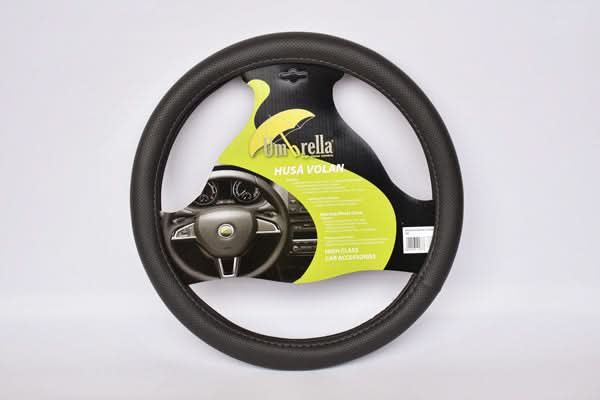 Husa volan UMBRELLA 10187, gri, piele ecologică, 37-39 cm