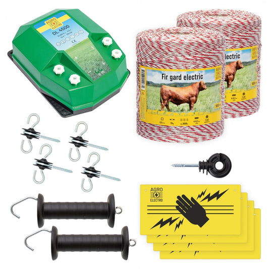 Pachet de Baza Gard Electric 2000 m, 4,5 Joule, pentru Animale Domestice