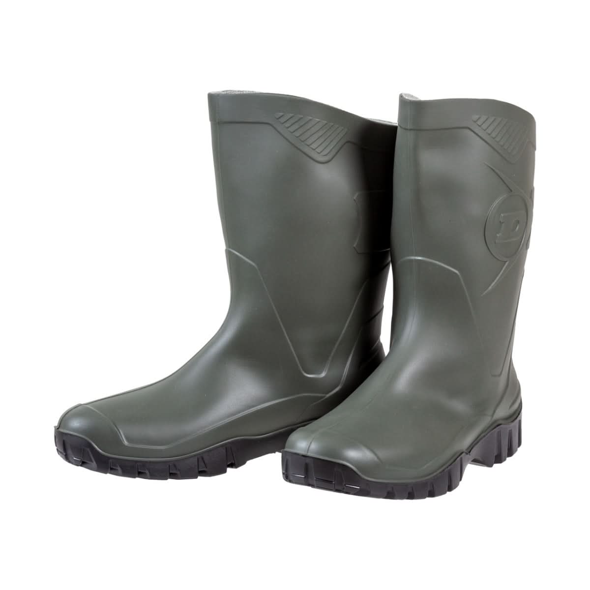 Cizma PVC Dunlop Dee verde marimea 38, talpa profil antialunecare