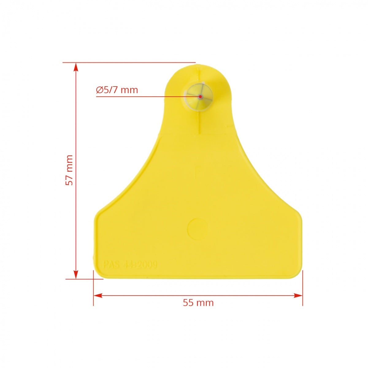 Crotalii-SET pentru bovine FlexoPlus, galben, 25 perechi, 5,5 × 5,7 cm