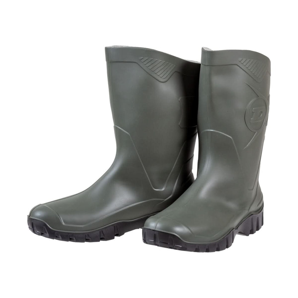 Cizma PVC Dunlop Dee verde marimea 39, talpa profil antialunecare