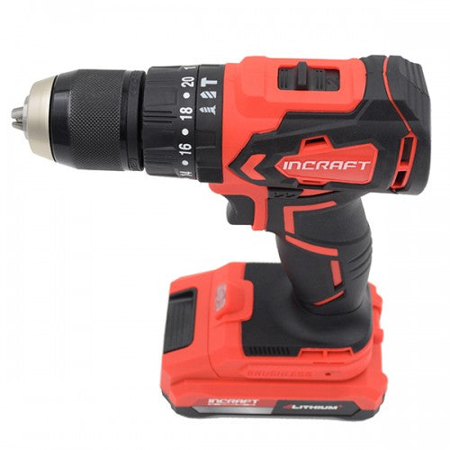 Masina insurubat cu percutie 20V Incraft DK-20V motor fara perii 45Nm 2 acumulatori