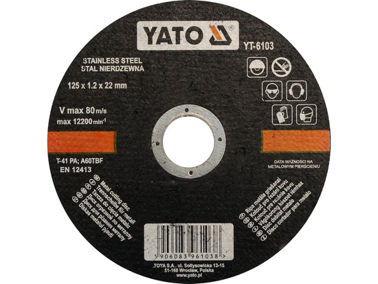 Disc taiere metal/inox 125 x 1.2 x 22 mm, subtire, taiere rapida si curata
