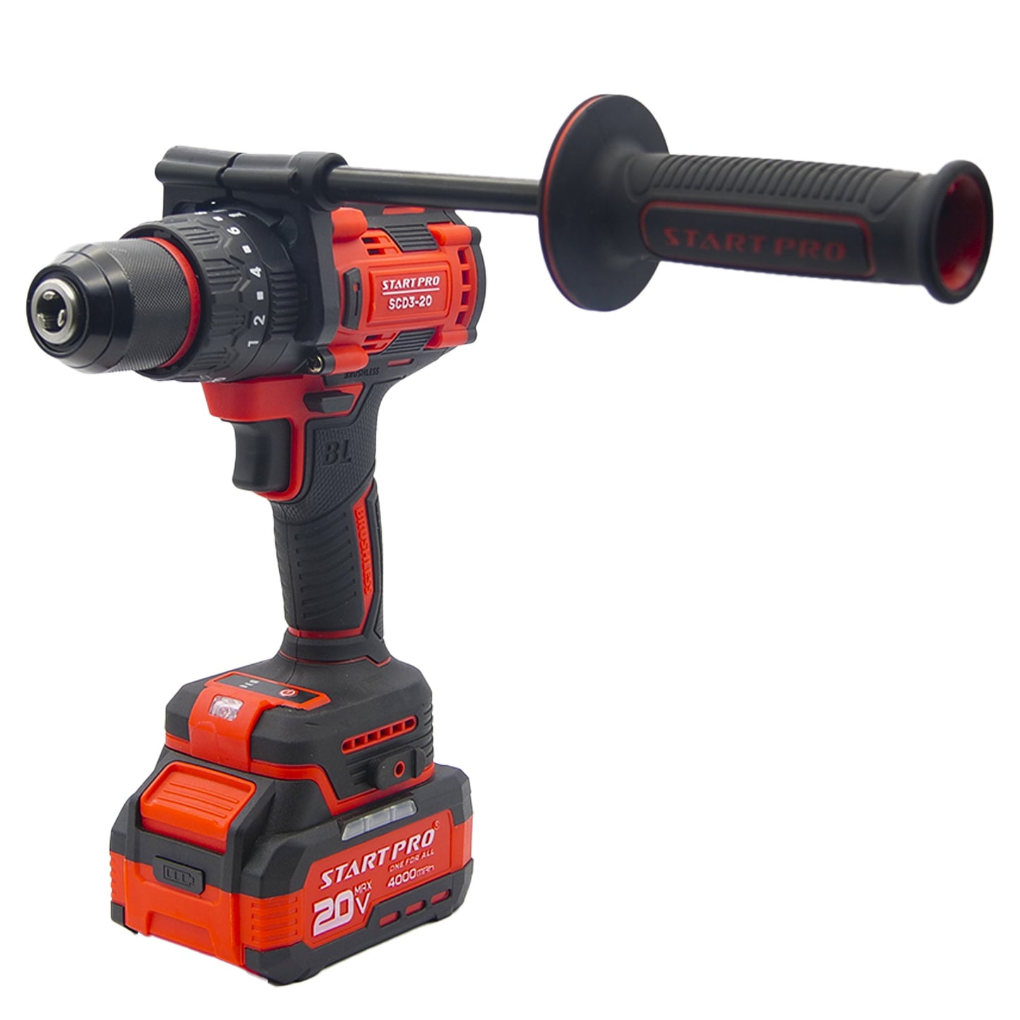 Masina de gaurit si insurubat StartPro SCD3-20 BRUSHLESS, 120Nm