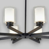 Lustra Tavan Titan Black, 8 Brate, 8xE27 10W