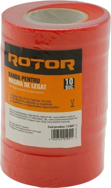 Banda Masina Legat Plante ROTOR, 30 m, PVC, set 10 buc