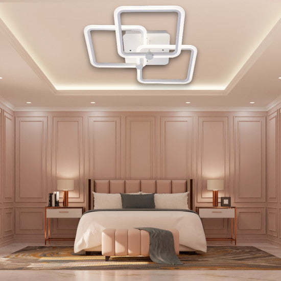 Lustra LED Living 80W, 3 Brate, 580x150 mm, 3 Culori, IR