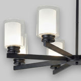 Lustra Tavan Titan Black, 8 Brate, 8xE27 10W