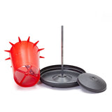Hranitoare plastic premium 9 litri cu grila anti-risipa pentru păsări de curte