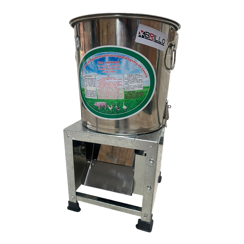 Masina de tocat legume Brillo 5L, motor electric 2200W, cu 4 discuri si lingura de lemn