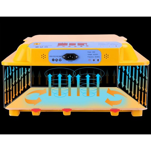 Incubator automat  ZEP OVOBOX-56 pentru oua, capacitate medie, control digital temperatura si umiditate, intoarcere automata