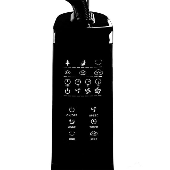 Ventilator cu apa si umidificare BÖHM HOME BSP40-RA, 16 inch, 90W, 3 trepte viteza, rezervor 3L, oscilatie 75°, negru