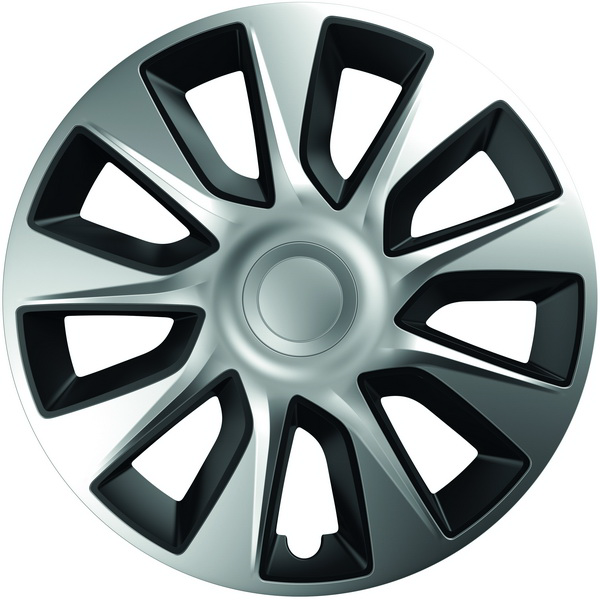 Set 4 capace roți 17 inch Silver &amp; Black Stratos Mega Drive