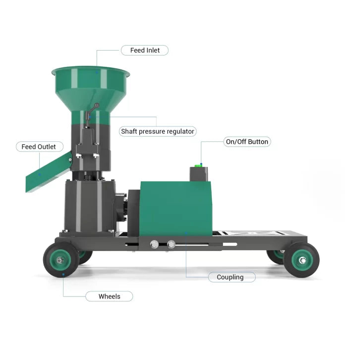 Granulator Furaje GRAND-120 EU PROFI, Fara Motor, 3 Matrite Incluse, Capacitate 100 kg/h