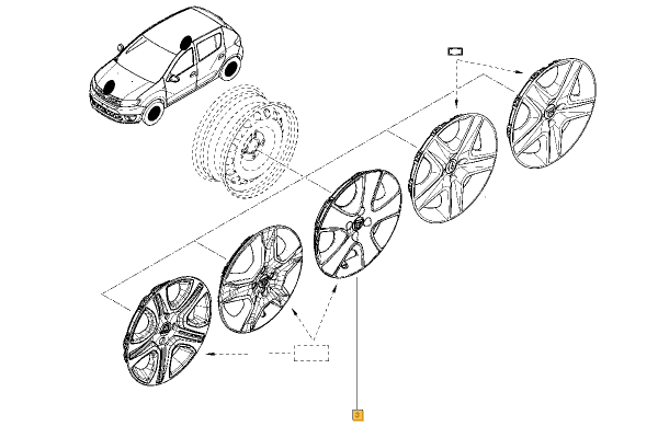 Capac Roată de Oțel 16 inch Renault Logan II/Sandero