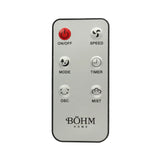 Ventilator cu apa si umidificare BÖHM HOME BSP40-RA, 16 inch, 90W, 3 trepte viteza, rezervor 3L, oscilatie 75°, negru