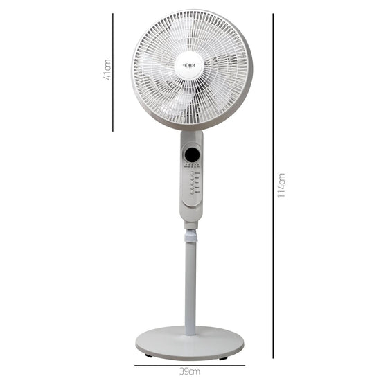 Ventilator de podea BOHM BF403RC-5B, 45W, 16 inch, 3 viteze, oscilatie 75 grade, telecomanda, 125 cm