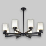 Lustra Tavan Titan Black, 8 Brate, 8xE27 10W