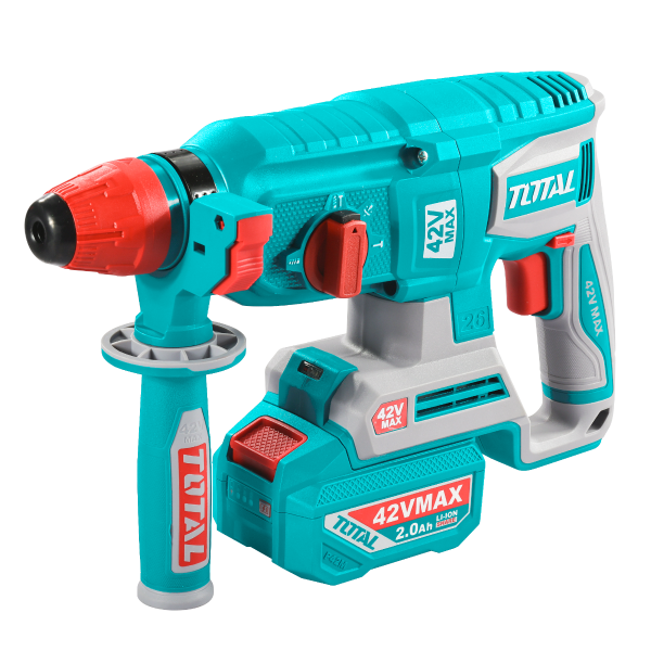 Ciocan rotopercutor TOTAL 42V, 26 mm, 2.5 J