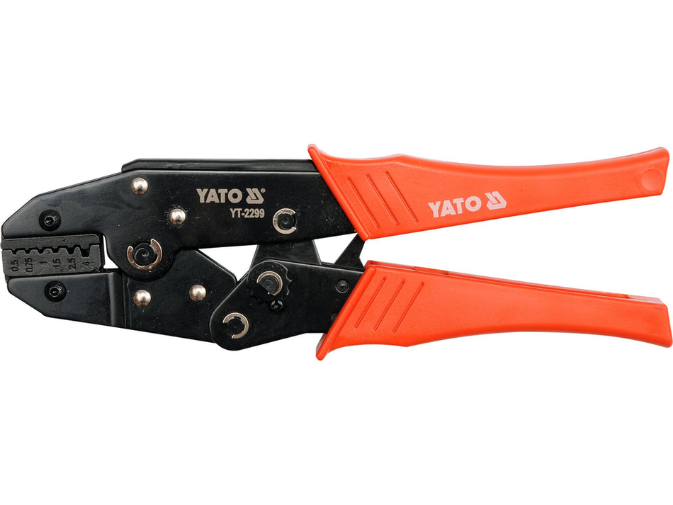Cleste de sertizare pentru conectori 0,5-4,0 mm², mecanism cu clichet, profesional, otel calit