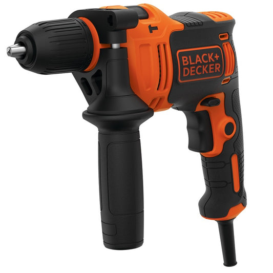 Masina de gaurit cu percutie Black & Decker BEH710K, 710 W, mandrina rapida 13 mm, cutie transport