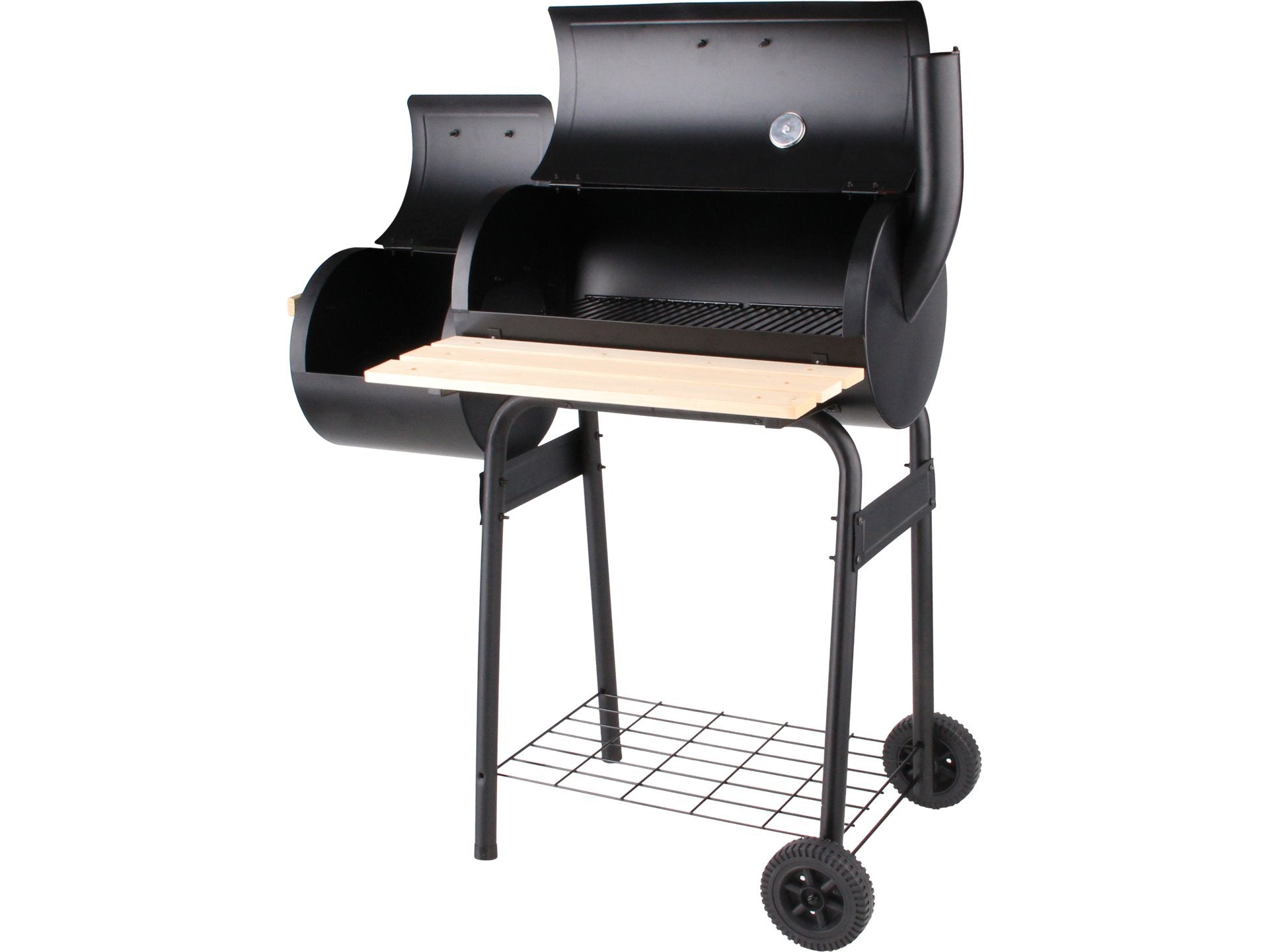 GRĂTAR BBQ CU AFUMĂTOARE ȘI TERMOMETRU