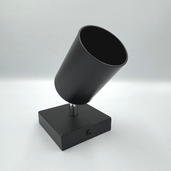Spot reglabil GU10, 80 mm, negru
